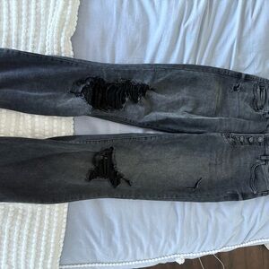 Distressed Black Jeans for Women